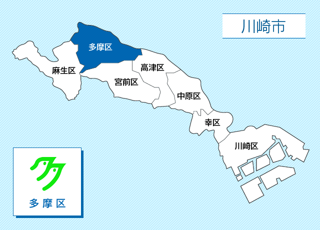 川崎市多摩区地図