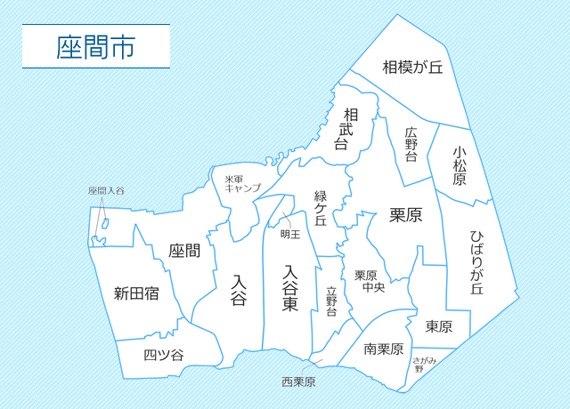 神奈川県座間市地図