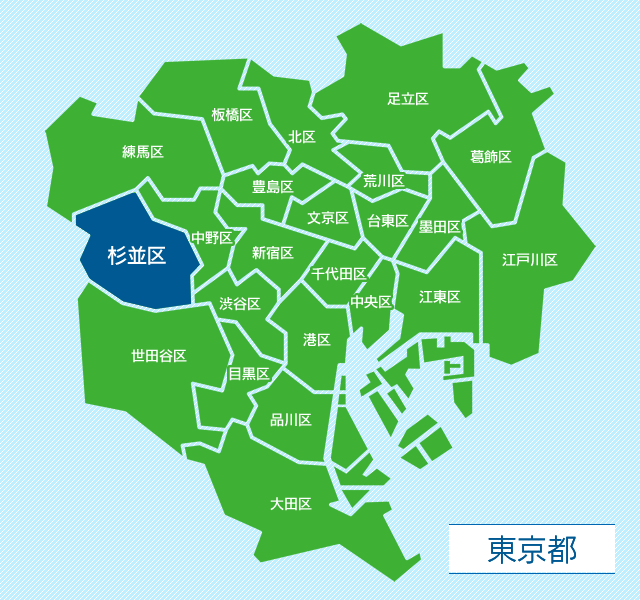 東京都杉並区地図
