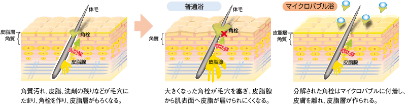 マイクロバブルの仕組み